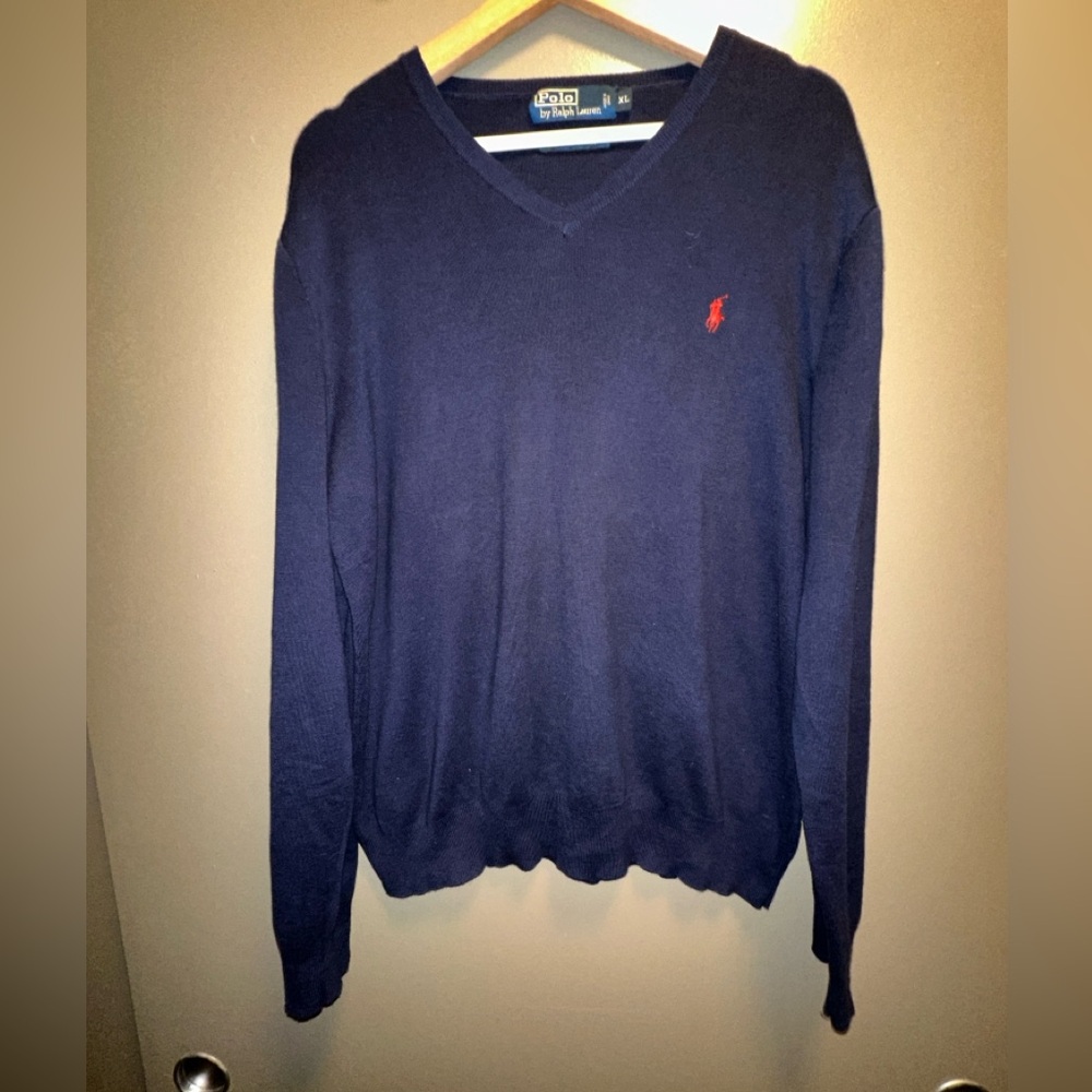 Ralph Lauren Pima cotton V-neck sweater